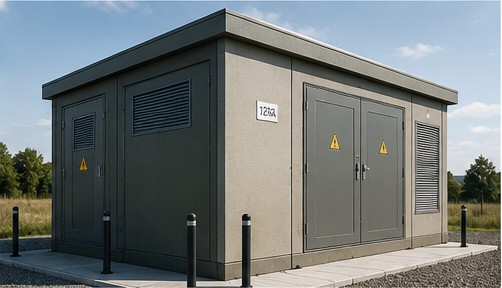 Trafostation für die Energieversorgung eines Industriestandorts